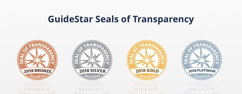 Bronze, Silver, Gold, and Platinum GuideStar Seasl of Transparency 
